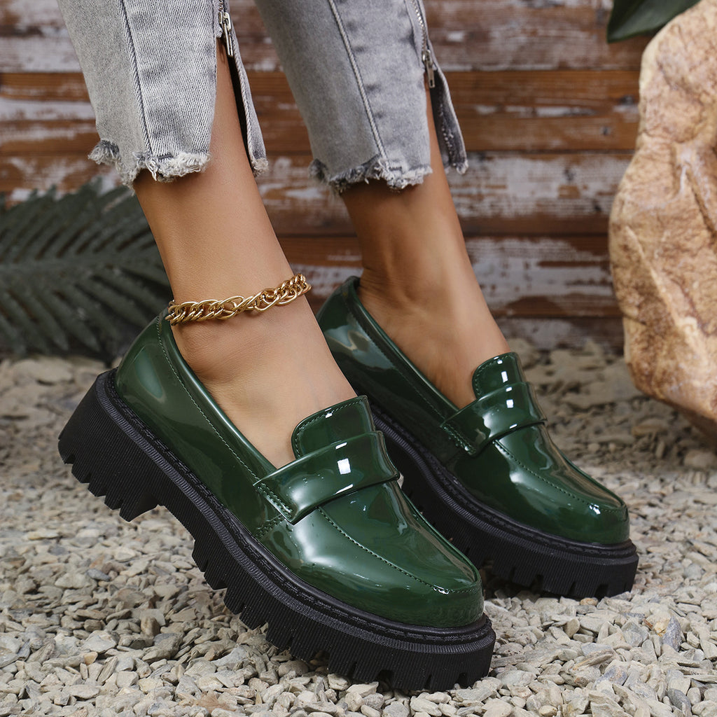 The Audrey Chunky Heel Loafer