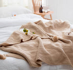 The Skye Nordic Fringe Knit Blanket