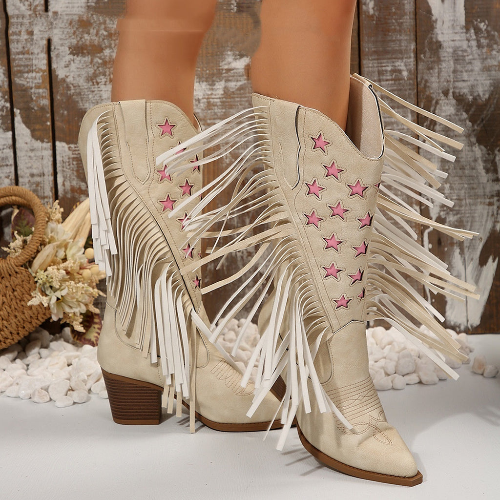 The Isadora Embroidered Leather Boot