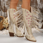 The Isadora Embroidered Leather Boot