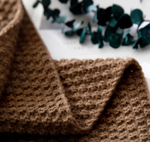 The Skye Nordic Fringe Knit Blanket