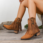 The Maeve Western Tassel Bootie