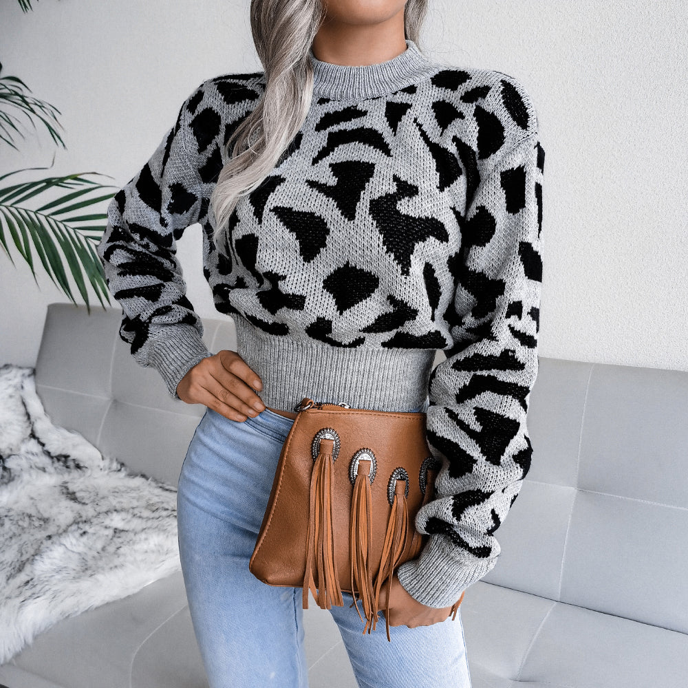 The Blair Leopard Cinched Knit