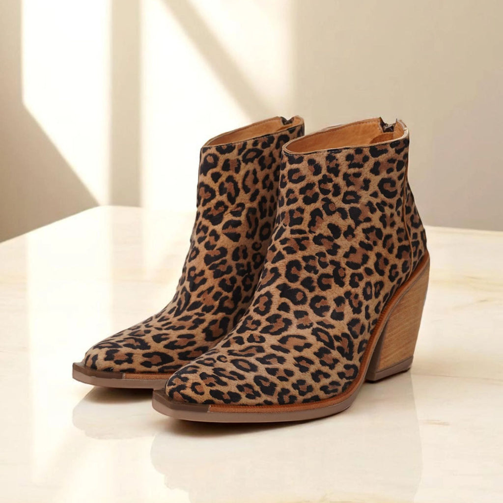 The Colette Leopard Ankle Boot