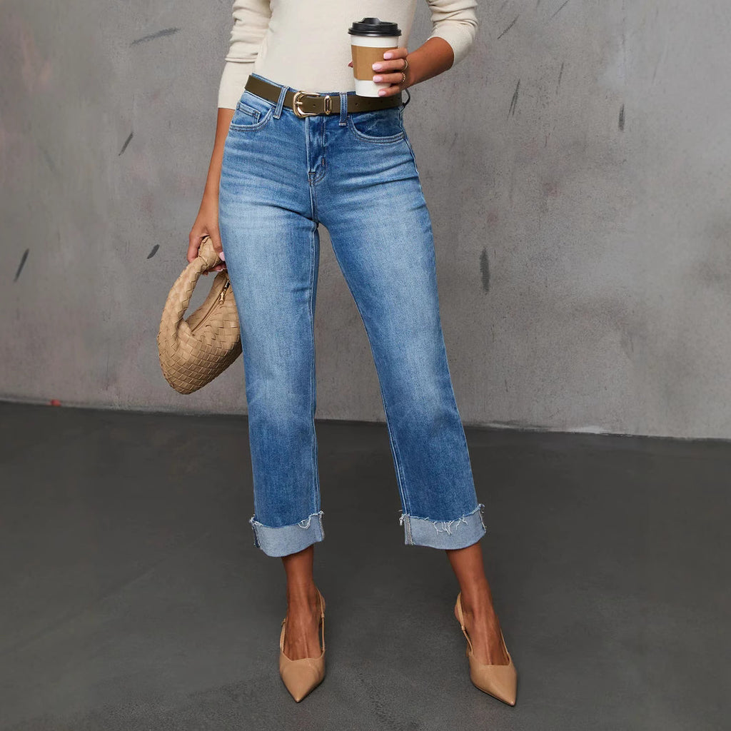 The Piper Cuffed Capri Jean