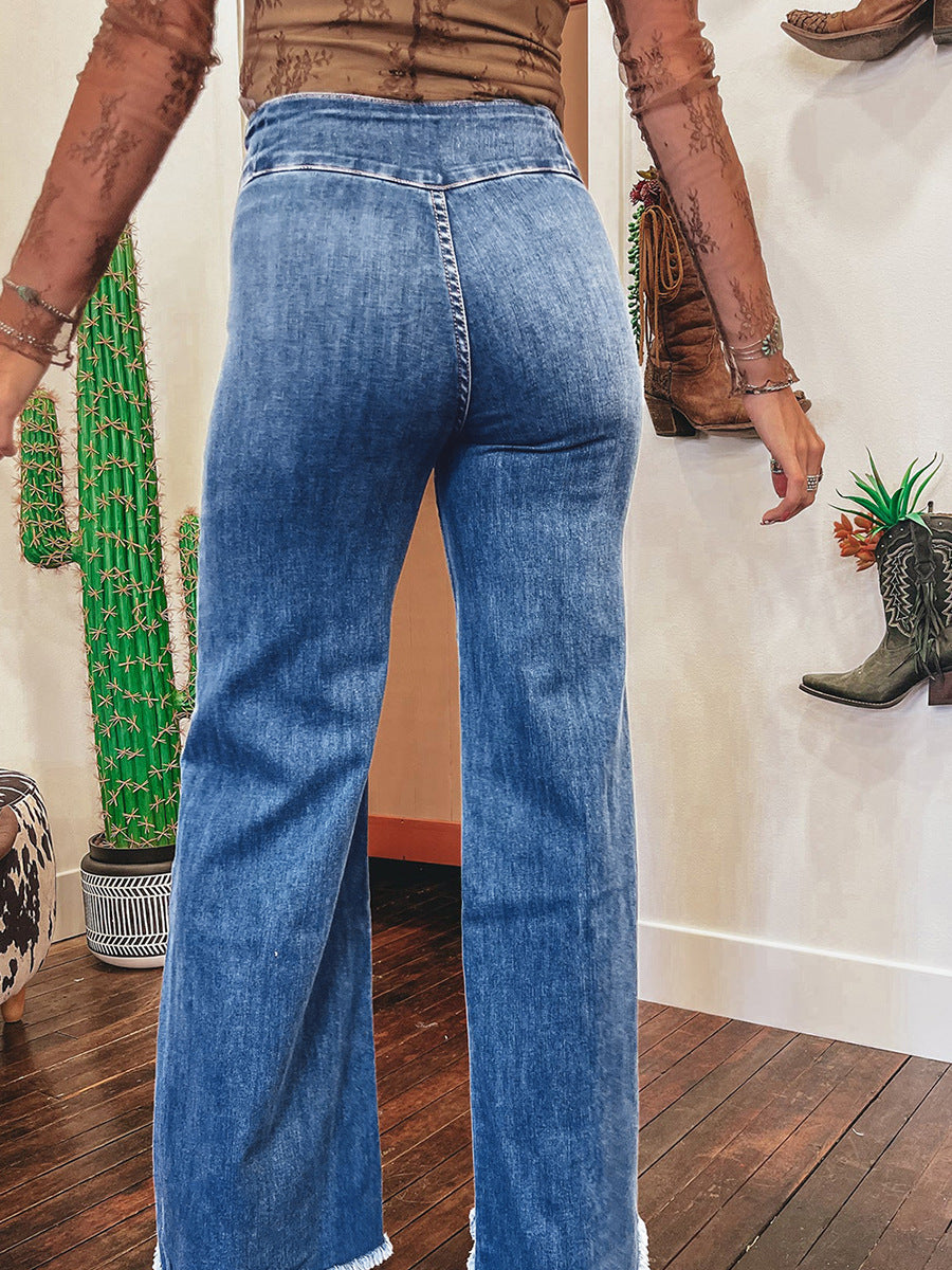 The Camille Ripped Hem Jean