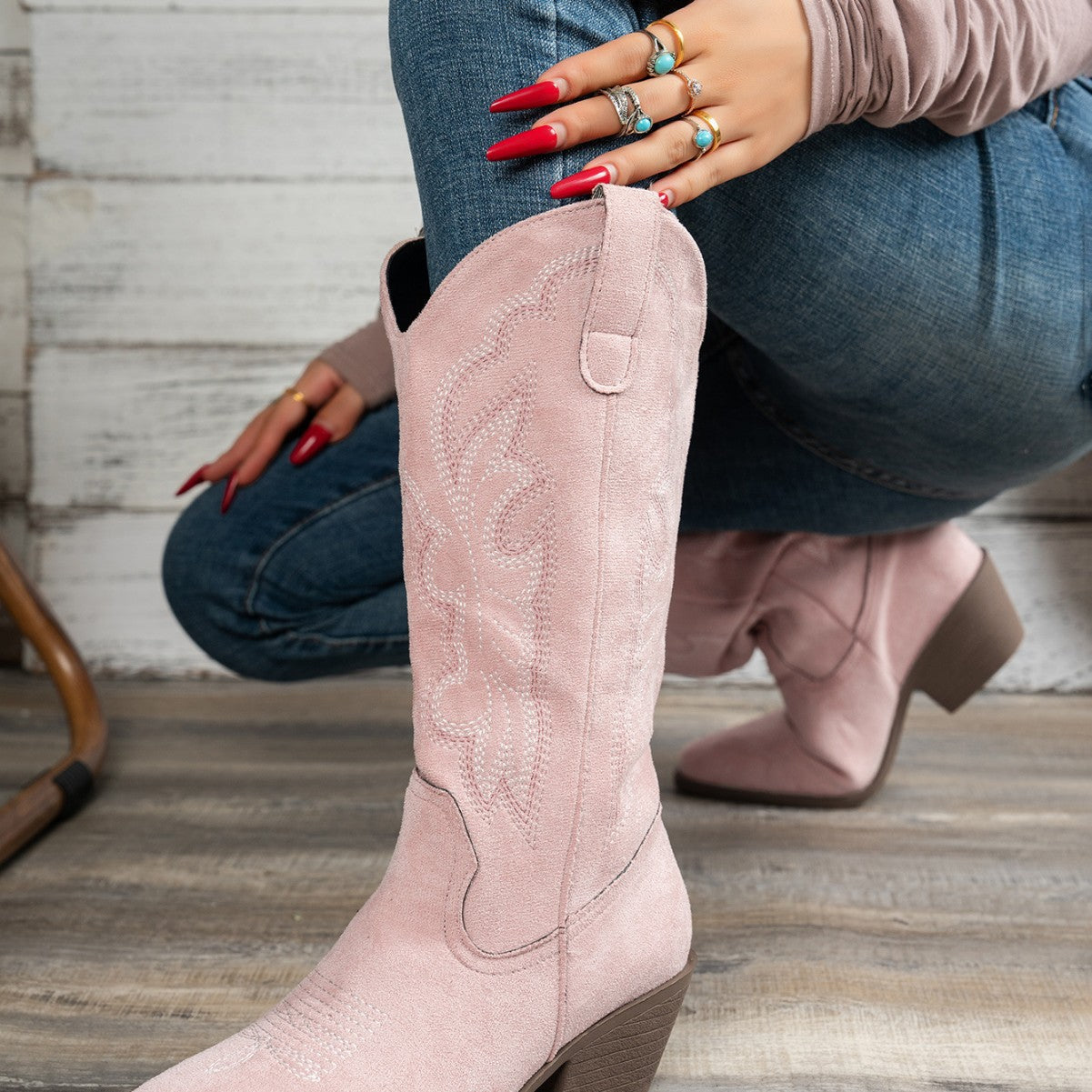 The Rosalie Embroidered Western Boot