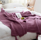 The Skye Nordic Fringe Knit Blanket