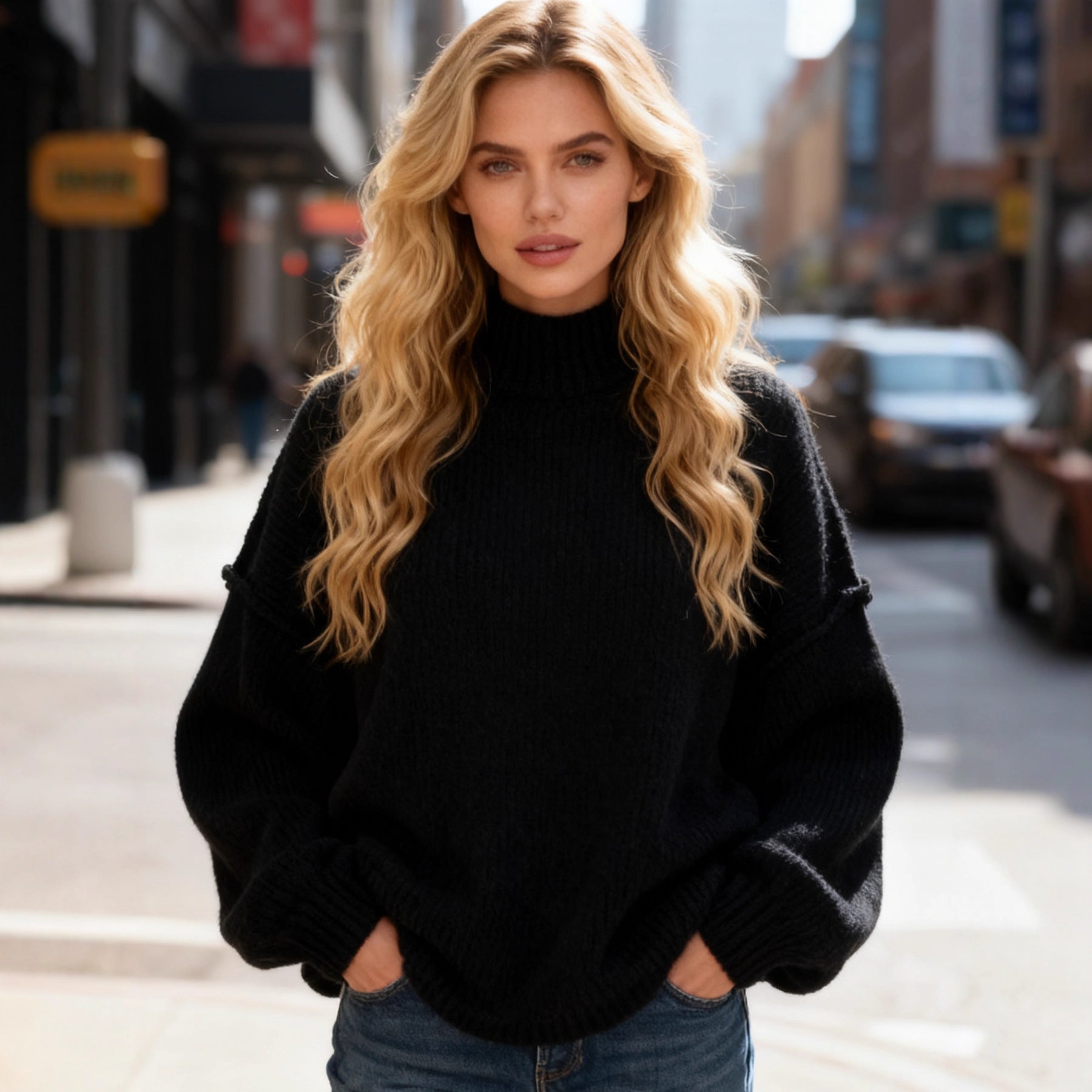 The Hazel Semi-High Neck Knit