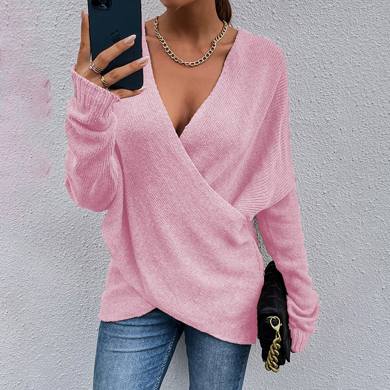 The Clara Cross-Neck Knit