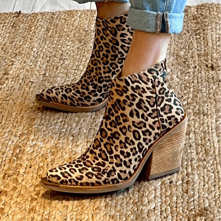 The Colette Leopard Ankle Boot