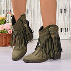 The Maeve Western Tassel Bootie