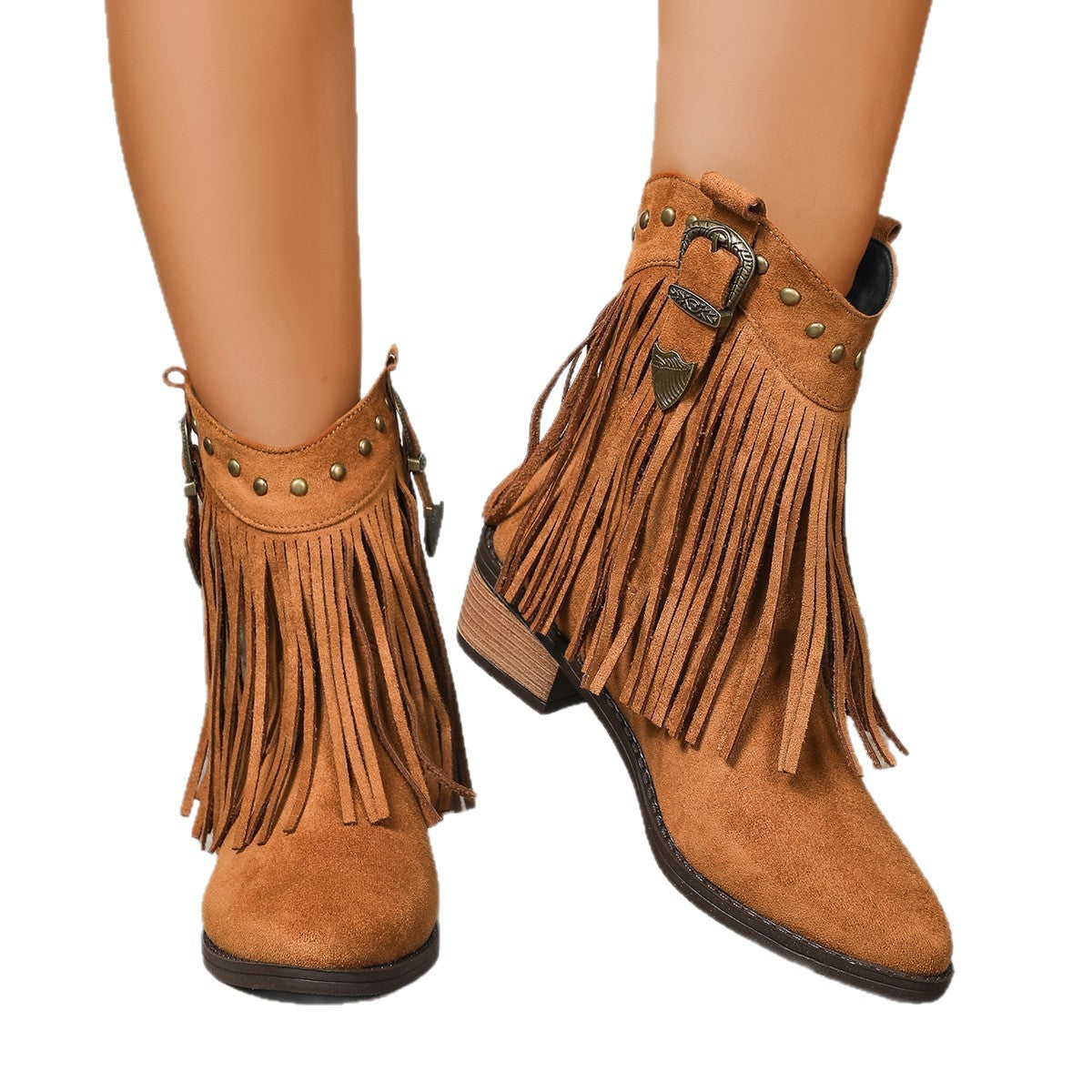 The Maeve Western Tassel Bootie