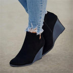 The Nora Suede Wedge Boot