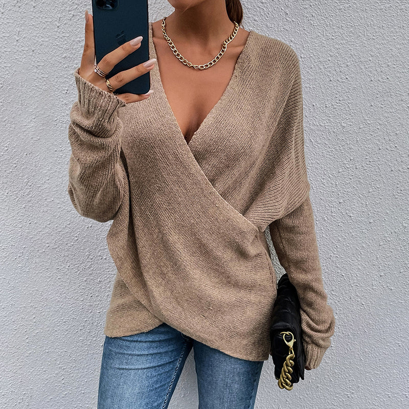 The Clara Cross-Neck Knit