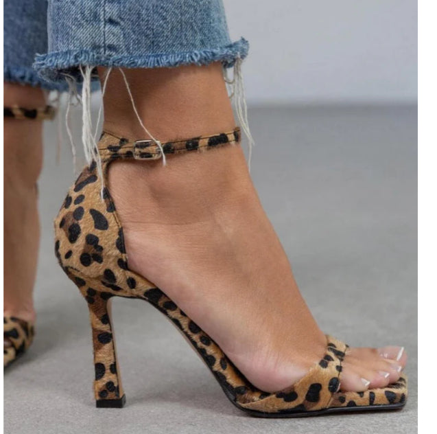 The Lucille Leopard Suede Heel