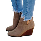 The Nora Suede Wedge Boot