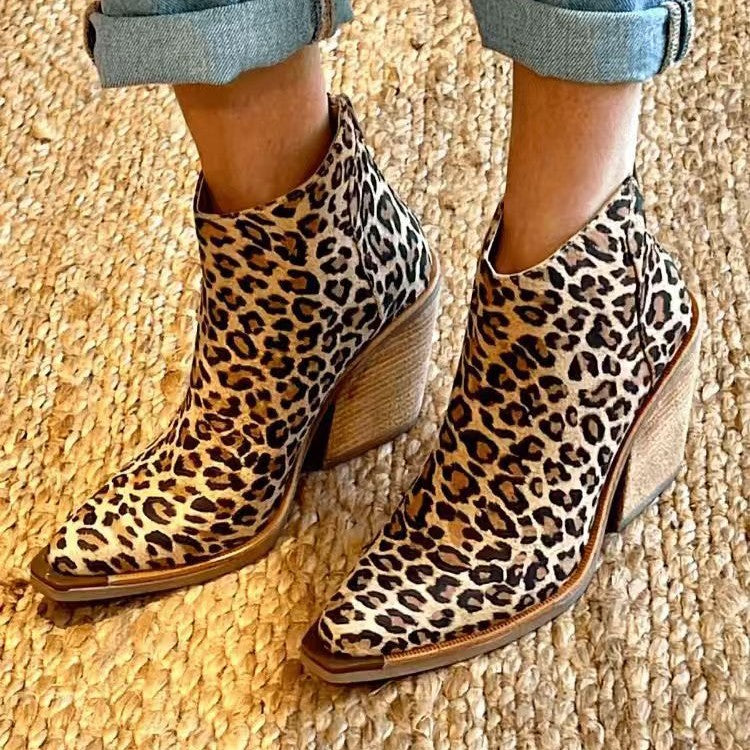 The Colette Leopard Ankle Boot