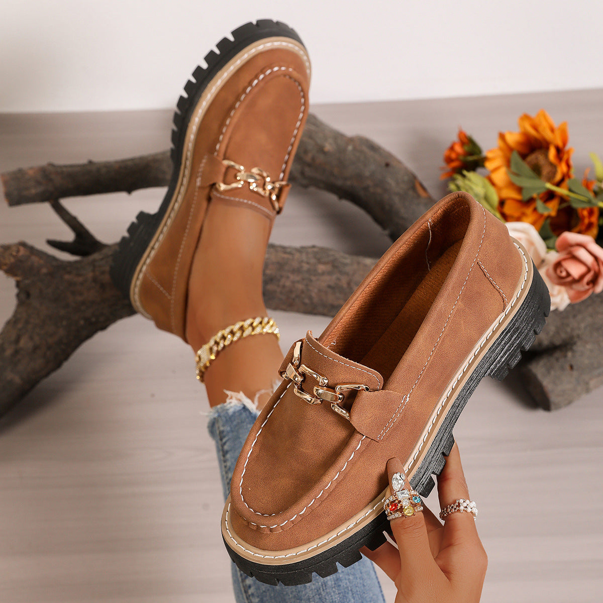 The Hollis Thick-Sole Flat