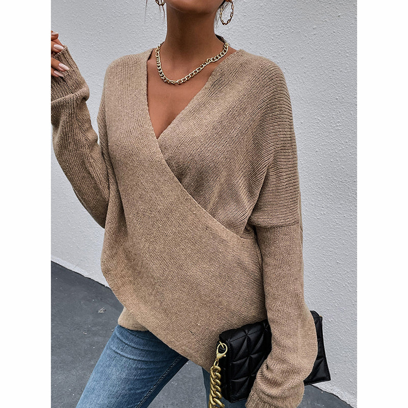 The Clara Cross-Neck Knit