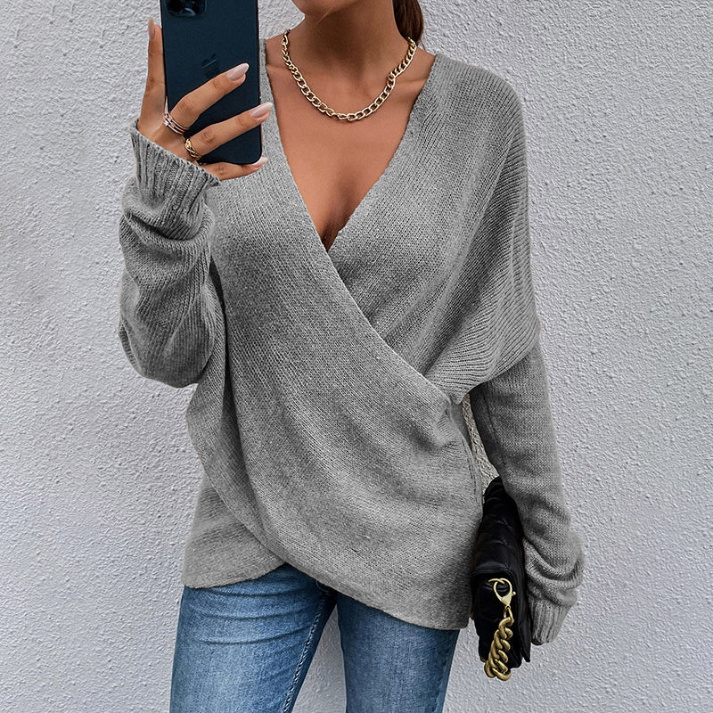 The Clara Cross-Neck Knit