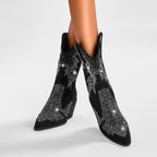 The Celeste Rhinestone Ankle Boot